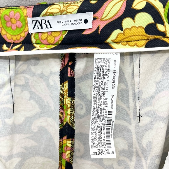 Bright Zara 70’s Paisley Print Large Pants - Picture 3 of 6